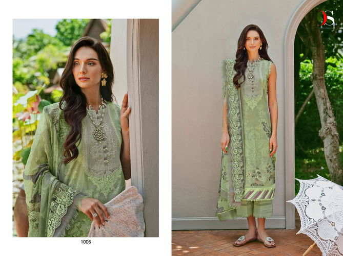 Jade Needle wonder 24-2 By Deepsy Suit Embroidery Cotton Pakistani Suits Wholesale Online